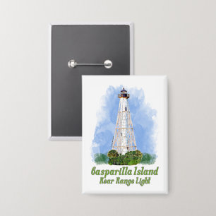 Gasparilla Island Rear Range Light - Florida Button