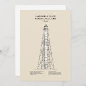 Gasparilla Island Rear Range Light - Florida - SBD Dankeskarte (Vorne/Hinten)