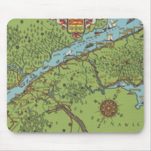 Gaspé-Halbinsel, Kanada Karte Mousepad