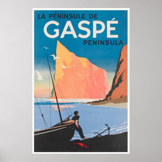 Gaspé-Halbinsel Kunst Quebec Reiseplakat Kanada Poster (Vorne)