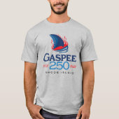 Gaspee250 Burning Ship on Light Bkgd T-Shirt (Vorderseite)