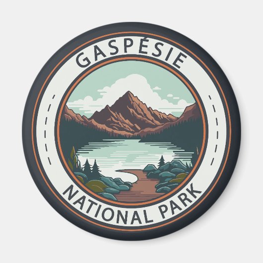 Gaspésie National Park Canada Abzeichen Magnet (Vorne)
