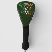 Gaspin For A Pint überlagerte sich auf irischer Fl Golf Headcover (Vorderseite)