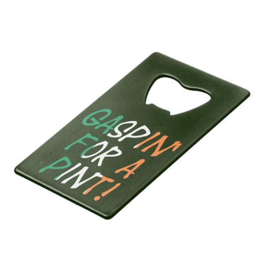 Gaspin für einen Pint-Overlay-Bot Geldbeutel Flaschenöffner (Rückseite Schrägansicht)