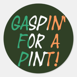 Gaspin für einen Pint stkcnt Runder Aufkleber