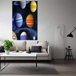 Gasplanen im Weltraum | AI Art Poster