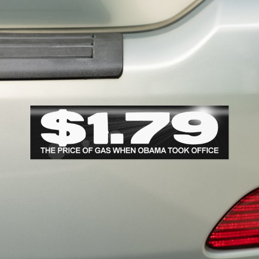 Gaspreise - $1,79 - als Obama Amt übernahm Autoaufkleber (Auf Auto)