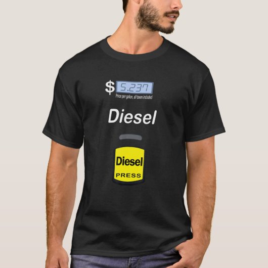 Gaspumpe Diesel Kostüm Halloween Kostüm T-Shirt (Vorderseite)
