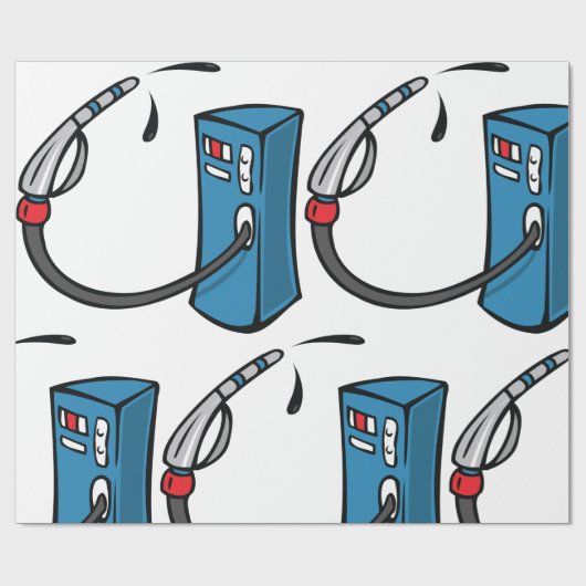 Gaspumpe Geschenkpapier (Flach)