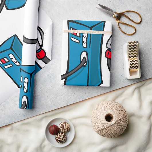 Gaspumpe Geschenkpapier