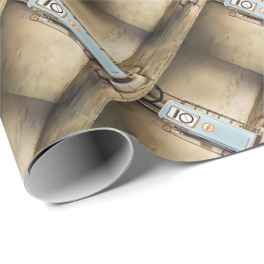 Gaspumpe Geschenkpapier (Rolleneckpunkt)