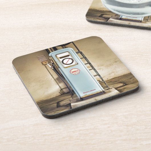 Gaspumpe Getränkeuntersetzer (Linke Seite)