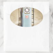 Gaspumpe Ovaler Aufkleber (Tasche)