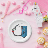 Gaspumpe Pappteller (Party)