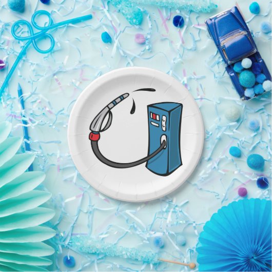 Gaspumpe Pappteller (Party)