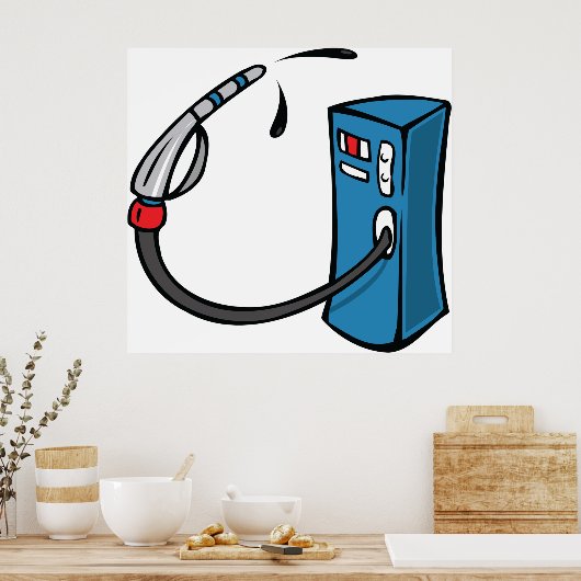 Gaspumpe Poster (Küche)