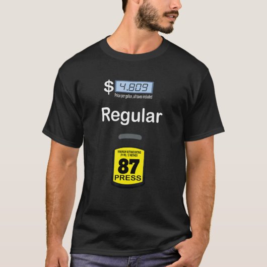 Gaspumpe Regelmäßig Kostüm Blaues Regular Gas T-Shirt (Vorderseite)