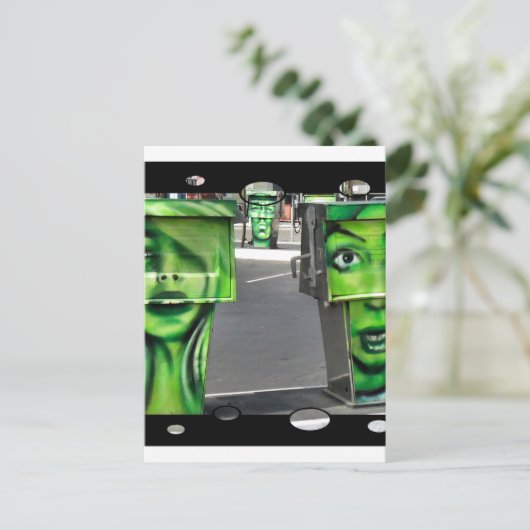 Gaspumpen Postkarte (Stehend Vorderseite)