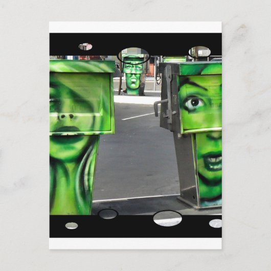 Gaspumpen Postkarte (Vorderseite)