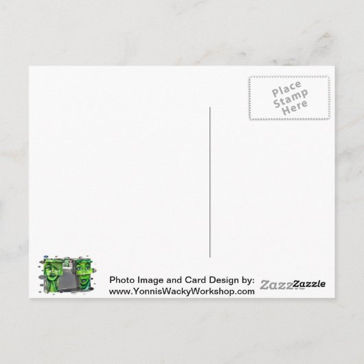 Gaspumpen Postkarte (Rückseite)