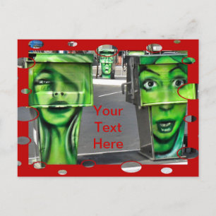 Gaspumpen Postkarte