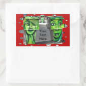 Gaspumpen Rechteckiger Aufkleber (Tasche)