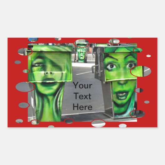 Gaspumpen Rechteckiger Aufkleber (Vorderseite)