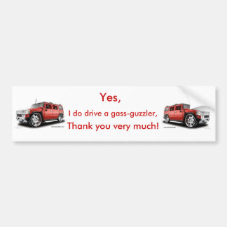 Gass-Guzzler-Autoaufkleber (Hummer) Autoaufkleber