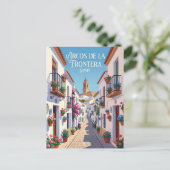 Gasse in Arcos de la Frontera Spanien Postkarte (Stehend Vorderseite)