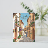 Gasse in Besalú Spanien Postkarte (Stehend Vorderseite)