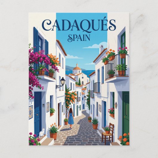 Gasse in Cadaques Spanien Spanien Postkarte (Vorderseite)