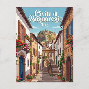 Gasse in Civita di Bagnoregio Italien Postkarte
