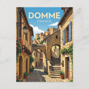 Gasse in Domme (Bastide de Domme) Frankreich Postkarte