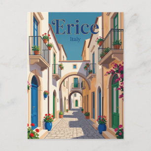 Gasse in Erice Italien Postkarte