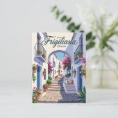 Gasse in Frigiliana Spanien Postkarte (Stehend Vorderseite)