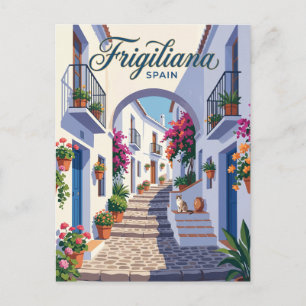 Gasse in Frigiliana Spanien Postkarte