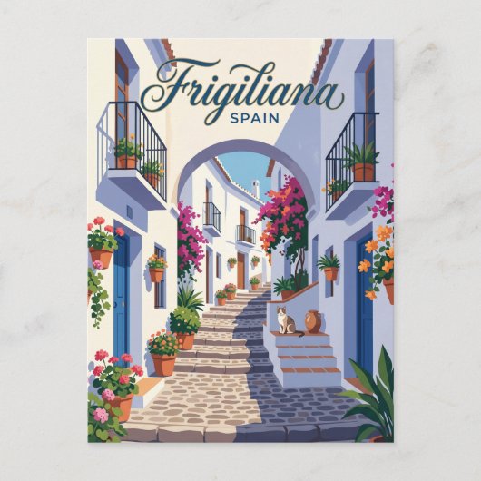 Gasse in Frigiliana Spanien Postkarte (Vorderseite)