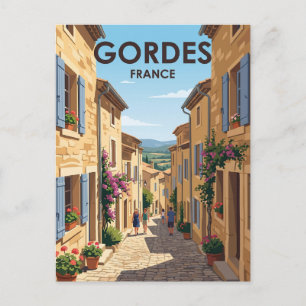 Gasse in Gordes Frankreich Postkarte