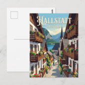 Gasse in Hallstatt Österreich Postkarte (Vorne/Hinten)