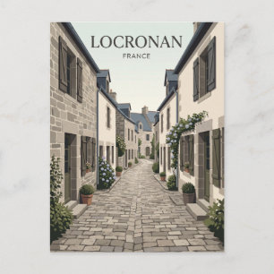 Gasse in Locronan Frankreich Postkarte