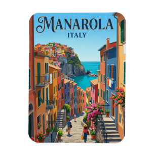 Gasse in Manarola Italien Magnet
