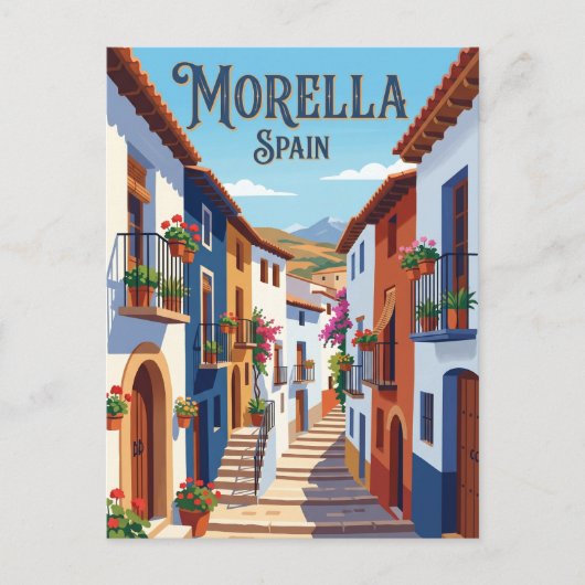 Gasse in Morella, Spanien Spanien Postkarte (Vorderseite)