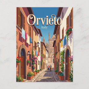 Gasse in Orvieto Italien Postkarte