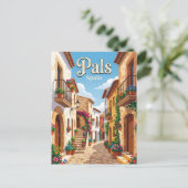 Gasse in Pals Spanien Postkarte (Stehend Vorderseite)