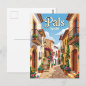 Gasse in Pals Spanien Postkarte (Vorne/Hinten)