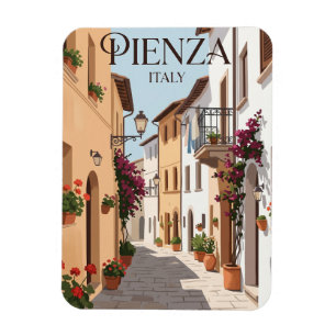 Gasse in Pienza Italien Magnet