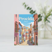 Gasse in Procida Italien Postkarte (Stehend Vorderseite)