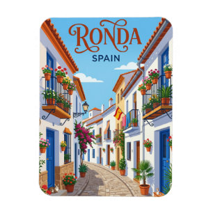 Gasse in Ronda Spanien Magnet
