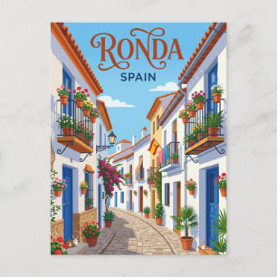 Gasse in Ronda Spanien Postkarte