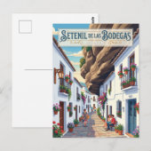 Gasse in Setenil de las Bodegas Spanien Postkarte (Vorne/Hinten)